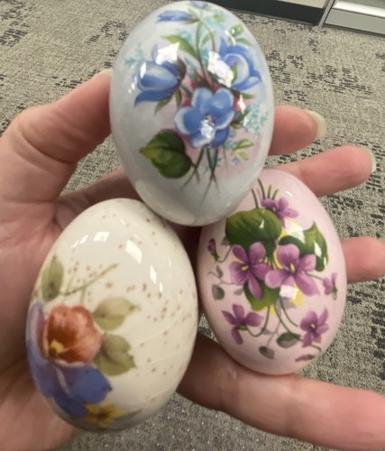 Set porcelain eggs flower - set,