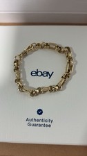 9ct Gold, Brand New Gypsy Link Bracelet, 21.5g, 8”, 7.5mm, Hallmarked