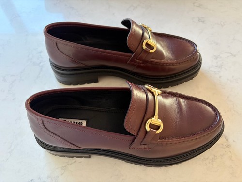 Dune burgundy leather slip - dune,