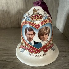 29th July 1981 - ROYAL WEDDING Prince Charles & Diana Souvenir Bell - Pottery...