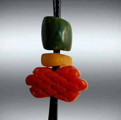 Red coral turquoise bead - red,