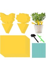 30 Pack Sticky Fly Trap Yellow Dual-Sided Gnat Insect Bug Catcher Trap Garden 