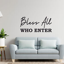 Wall Art Stickers Bless All Who Enter Home Decals  Living Room Camper Van