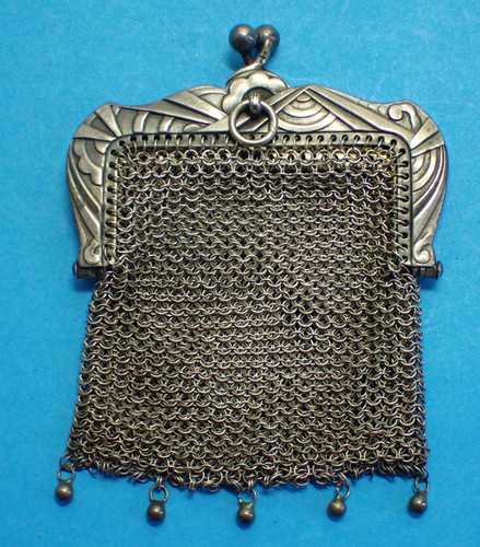 Antique silver chain mail - antique,