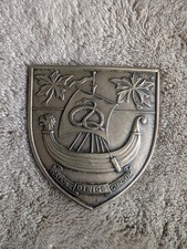 Vintage University College Hospital Nurses Belt Buckle Viking Ship Design Rare