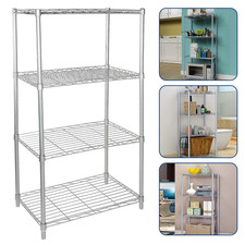 4 Tier Silver Metal Storage