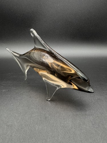 Czech art glass - art, dolphin