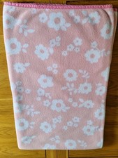 Mothercare Pink Floral Cot Baby Blanket 120cm X 155cm Please Read