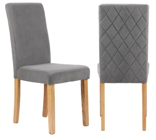 Grey velvet dining - grey,