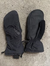 Men's Large Rab Black Gloves Fleece Lined Walking Hiking Outdoors