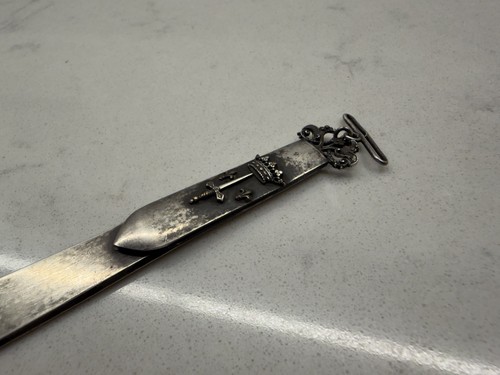 Antique silver page marker