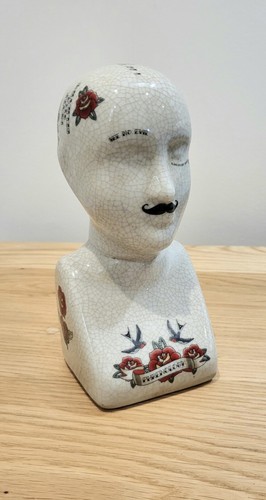 Phrenology head tattoo - phrenology,