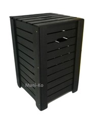 Wooden BLACK Basket Clothes