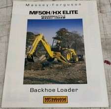 1986 MF50H/HX Elite Power shuttle Backhoe Loader Sales Brochure B2256/11/86
