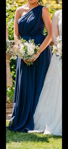 Navy blue bridesmaid - navy, dress