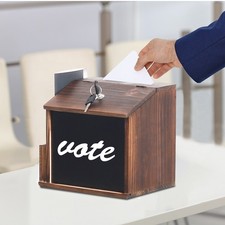 Wood Suggestion Box with Slot