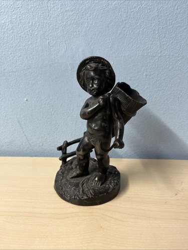 Spelter statue child - statue,