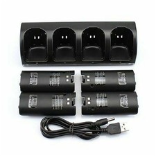 For Wii & Wii U Remote Controller Battery Pack Rechargeable Charger Dock Station