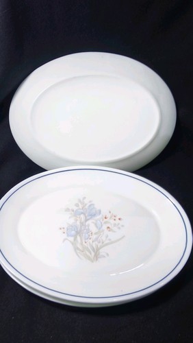 Blue iris pyrex - pyrex, oval