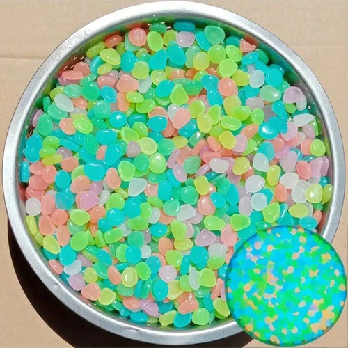 100pcs glow the dark stones - glow,