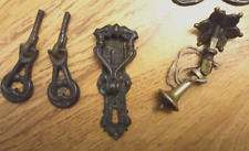 LOT OF VINTAGE ART DECO RECLAIMED DRAWER CUPBOARD PULLS BRASS ROSE & FIXINGS WOW