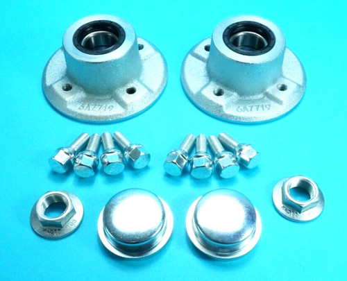 Pair wheel hubs nuts - of, &