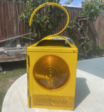 VINTAGE Greenham yellow road lantern