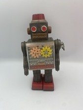 Vintage Japan Horikawa Gear Robot Tin Working