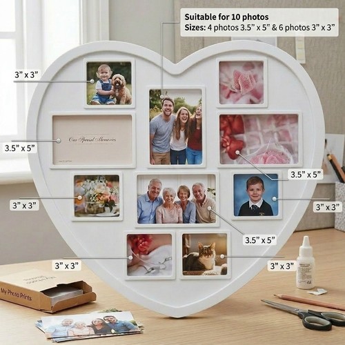 10pics heart shaped hanging - shaped,