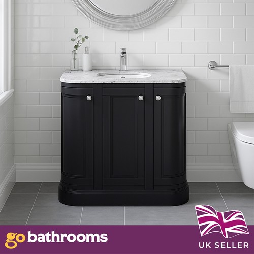 Classic black 900mm vanity - black,