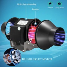 Smoke Inline Extractor Fan 4/5/6 Inch Duct Fan UK Plug Quiet Ventilation Fan
