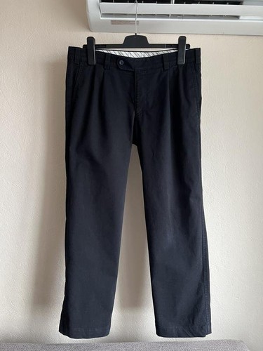 Men brax trousers navy cotton - brax,