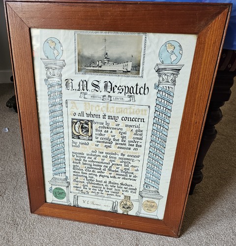 Rare royal navy hms - rare, despatch