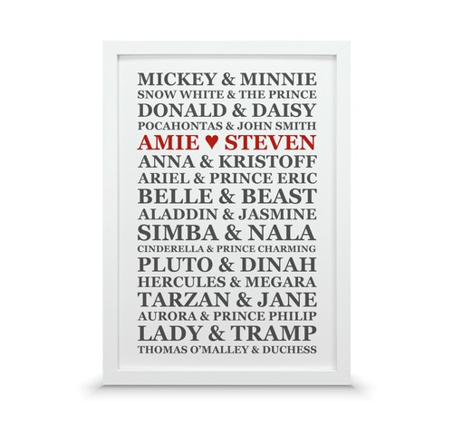 Personalised disney couples - personalised,