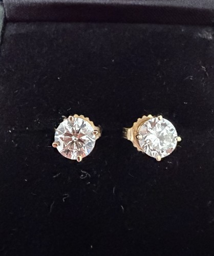 Lab created diamond earrings - diamond,