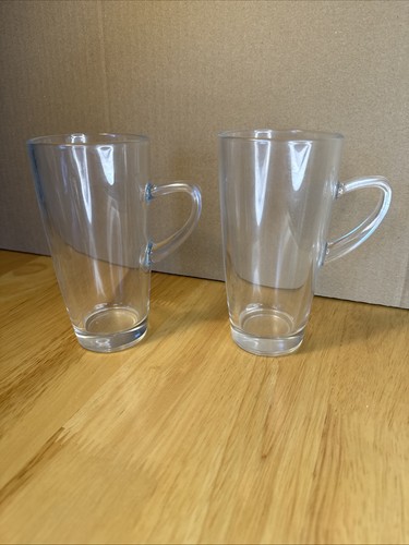 Pair glass latte coffee - of,