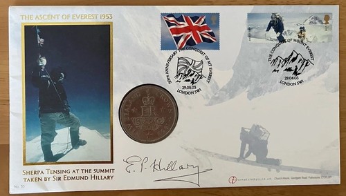 Edmund hillary signed 2003 - edmund,