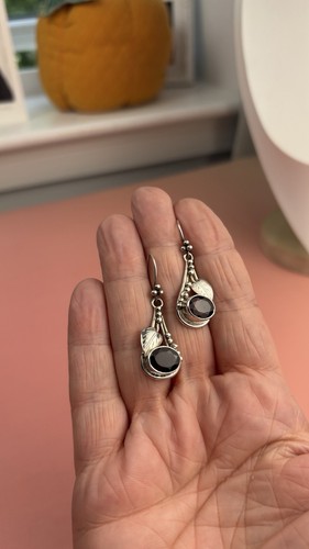 Vintage sterling red - red, garnet