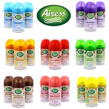 6x Airess Air Freshener Automatic Spray Refill 250ml Fragrance Cans Aroma Scents