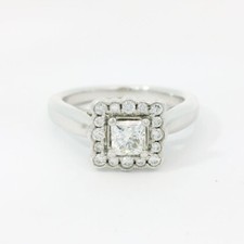 TOLKOWSKY 14ct White Gold Diamond Cluster Ring 0.54ct