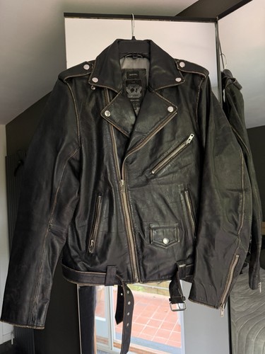 Black leather brown vintage - brown,