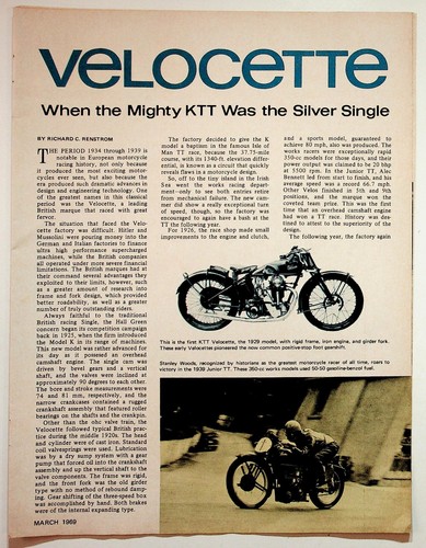 Velocette ktt silver - silver, single
