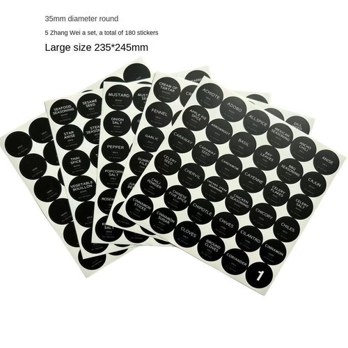 180pcs round printed spice - 180pcs,