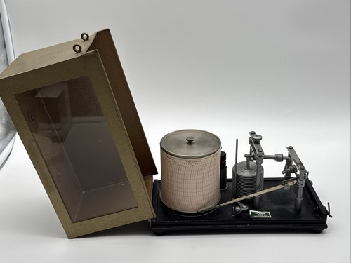 Antique barograph metal case - antique,