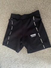 Adidas XS Black Shorts Sports Logo Lycra Size 6 Ladies Girls