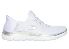 Skechers Womens Summits Diamond Dream Slip-ins Trainers Shoes White UK 3-8