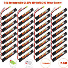 2S 1800mah 7.4V Lipo Airsoft Battery with Mini Tamiya& JST XH Connector RC Rifle