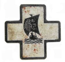 German U-Boat Badge 13th flotilla cap badge hat Kriegsmarine WW2 Abzeichen AGED