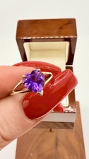 ? Heart-Cut Amethyst 9ct Yellow Gold Ring ✨