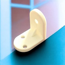 4 x WHITE Angle Bracket Plastic For Furniture Assembly BRACKETS 25 x 24mm